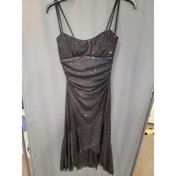 Ruby Rox Junior Black Sequin Formal Party Prom Dress Size S B28.5 - Picture 3 of 8